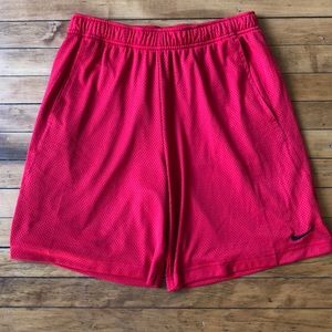Nike Red Mesh Gym Shorts
